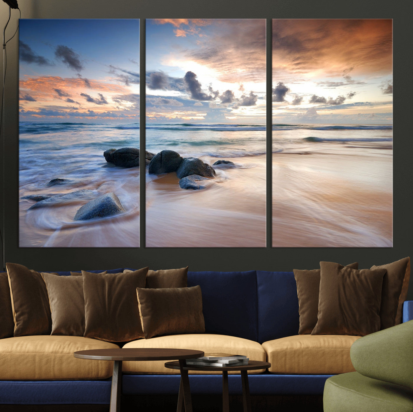 61428-MGV-CV-36X24-Serene Weather On The Beach Wall Art Canvas Print