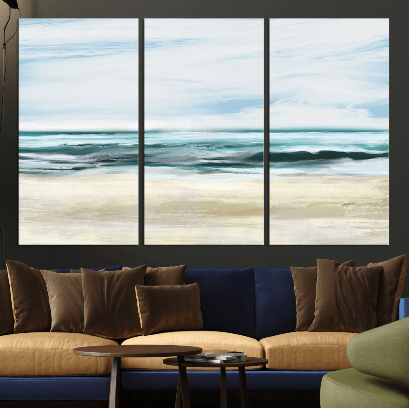 -Ocean Abstract Wall Art Canvas Print