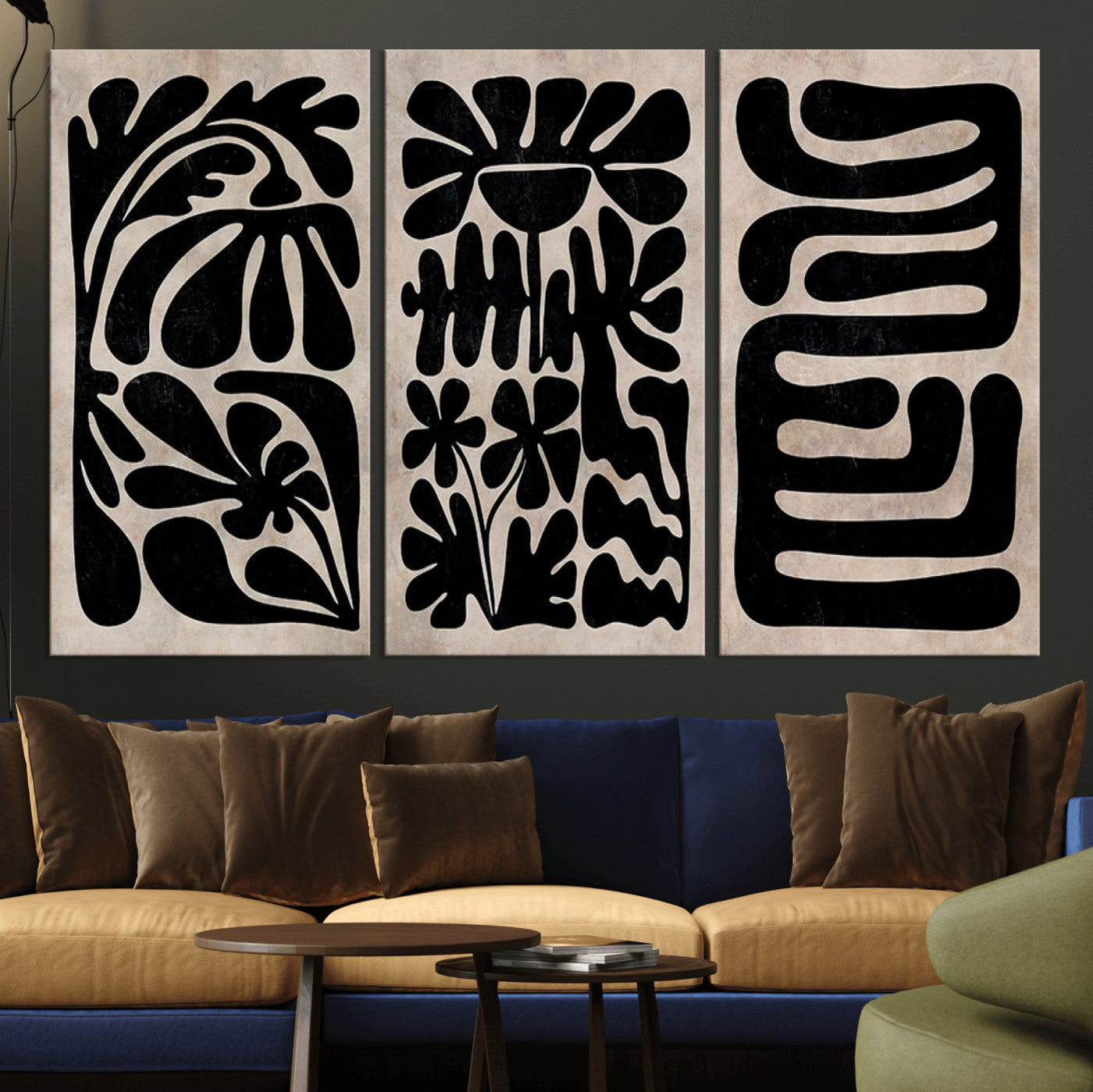 MGV-CV-48X32-3P - Canvas Print Wall Art Abstract Art Boho, Framed Boho Art Canvas Print