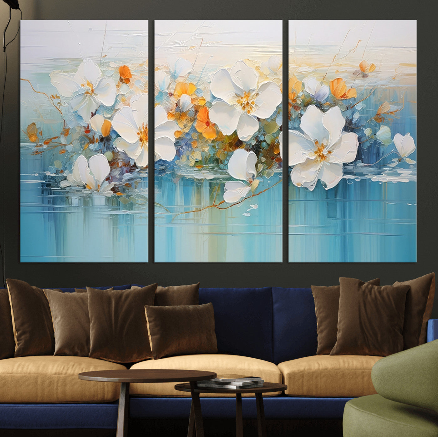 MGV-CV-48X32-3P - Abstract Flower Wall Art Canvas Print