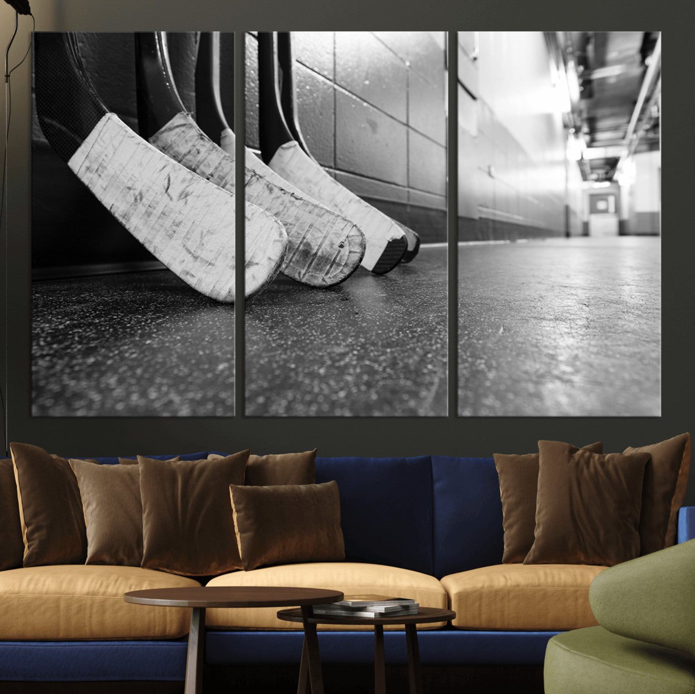 MGV-CV-48X32-3P - Ice Hockey Wall Art Canvas Print