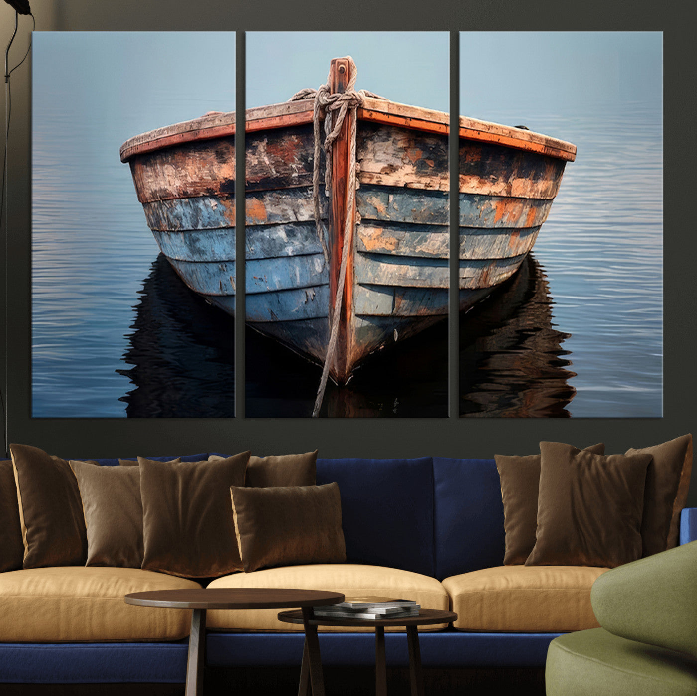 39011-MGV-CV-36X24-Stunning Vintage Boat Canvas Print | Nautical Wall