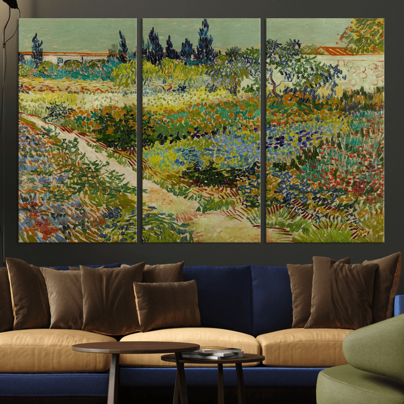 -Vincent van Gogh Garden at Arles Wall Art Canvas Print