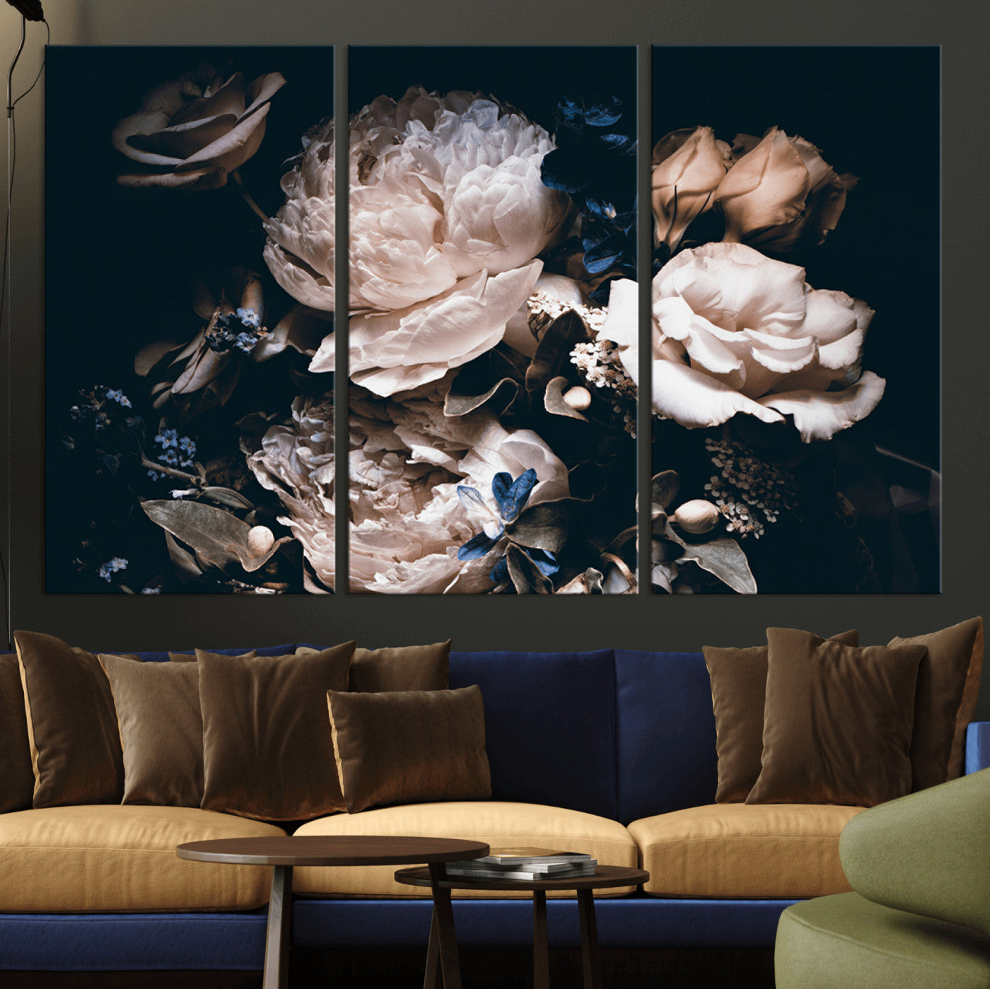 11214-MGV-CV-36X24-Pink Peonies Flowers Large Canvas Art Print