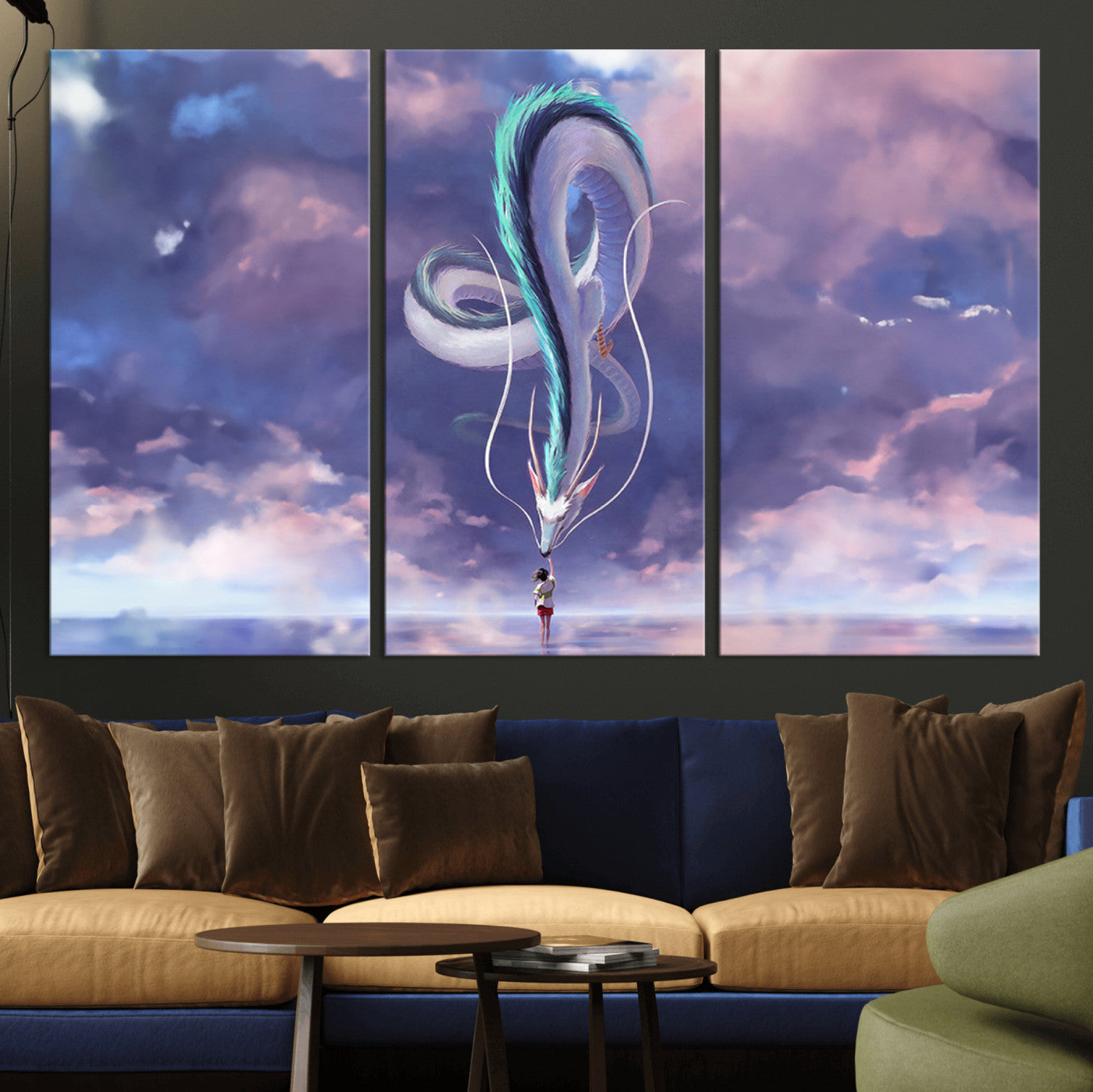 66864-MGV-CV-36X24-Spirited Away Haku and Chihiro Poster - Anime Lover - Hayao Miyazaki - Studio Ghibli Poster - Anime