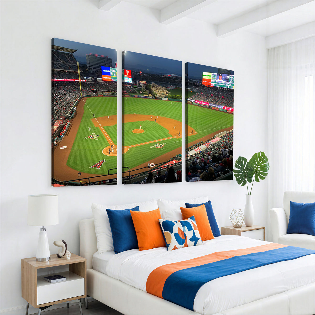 93707-MGV-CV-36X24 - Angel Stadium Aerial Canvas Print | Los Angeles Angels Baseball