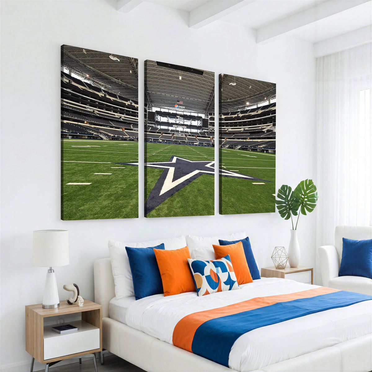 14834-MGV-CV-36X24 - Dallas Cowboys Football Team Print - Arlington AT&T Stadium