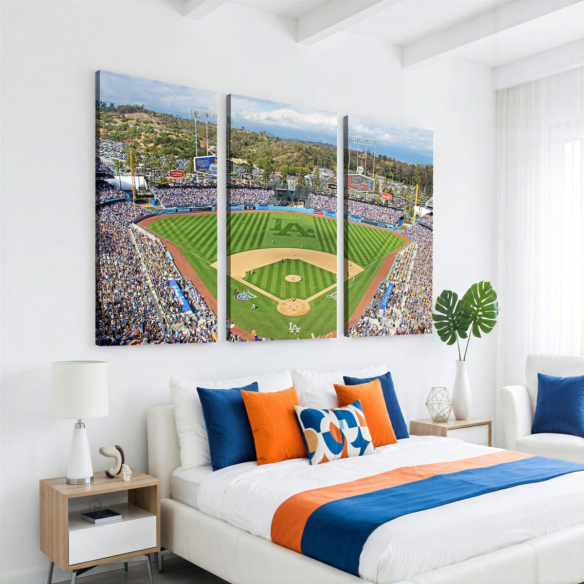 34760-MGV-CV-36X24 - Citi Field Wall Art Print | 3-Panel New York Mets Baseball Stadium Canvas Print