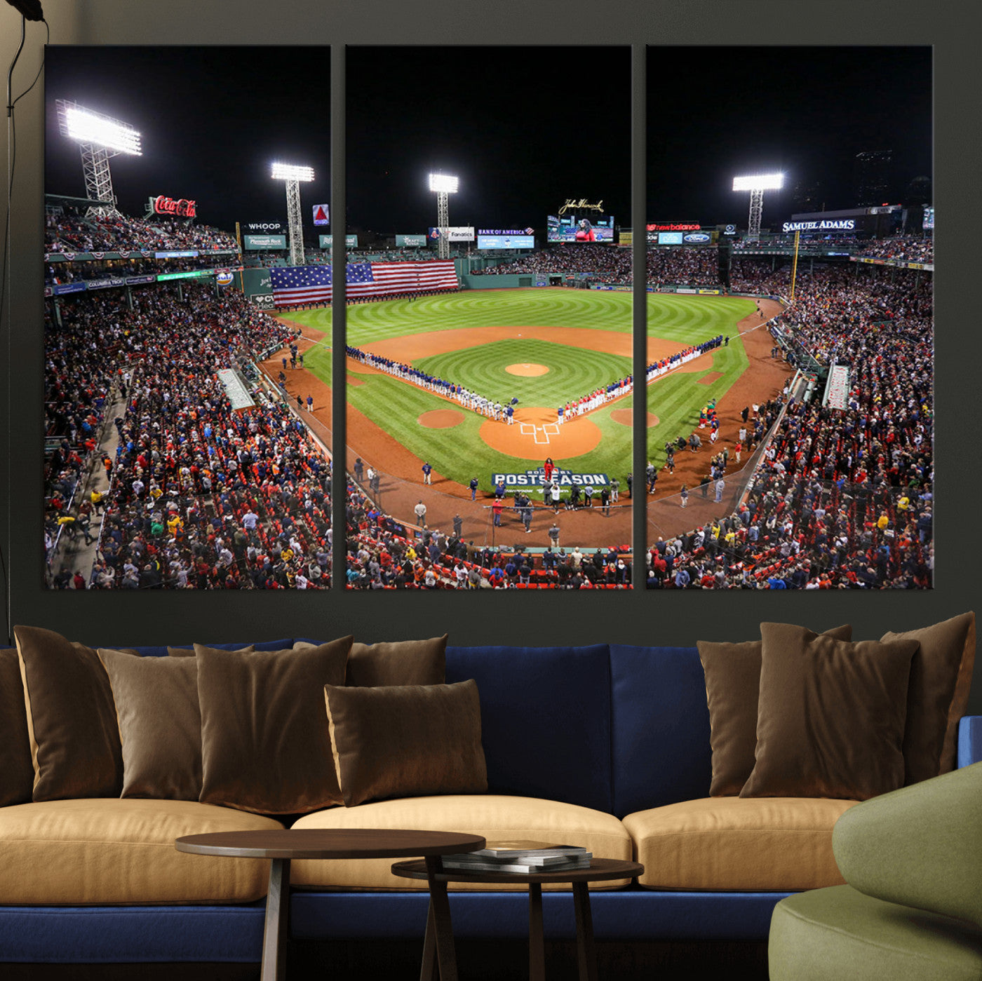 47365-MGV-CV-36X24-Fenway Park Wall Art Canvas Print | Large Baseball Stadium Canvas Print for Boston Red Sox Fans |