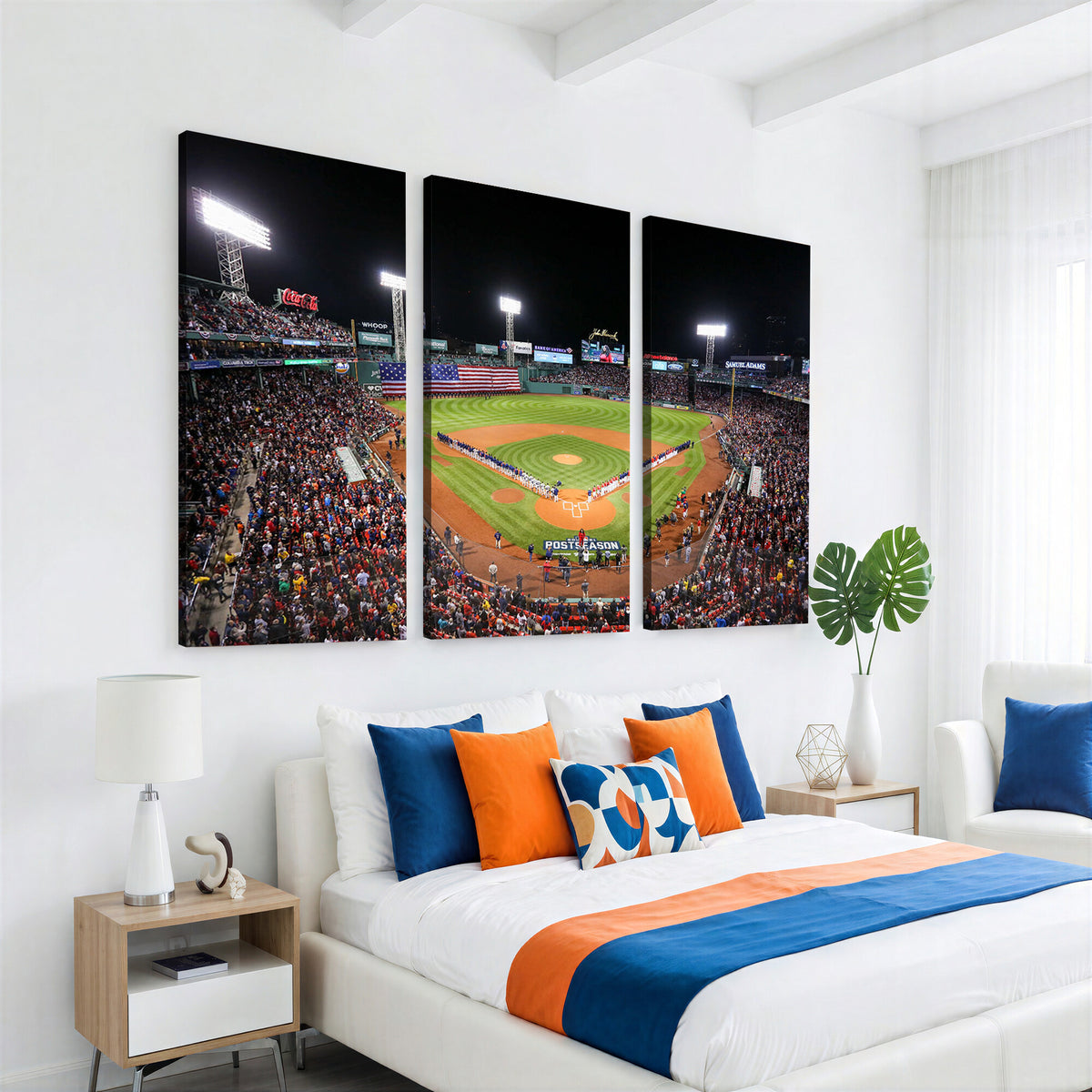 47365-MGV-CV-36X24 - Fenway Park Wall Art Canvas Print | Large Baseball Stadium Canvas for Boston Red Sox Fans