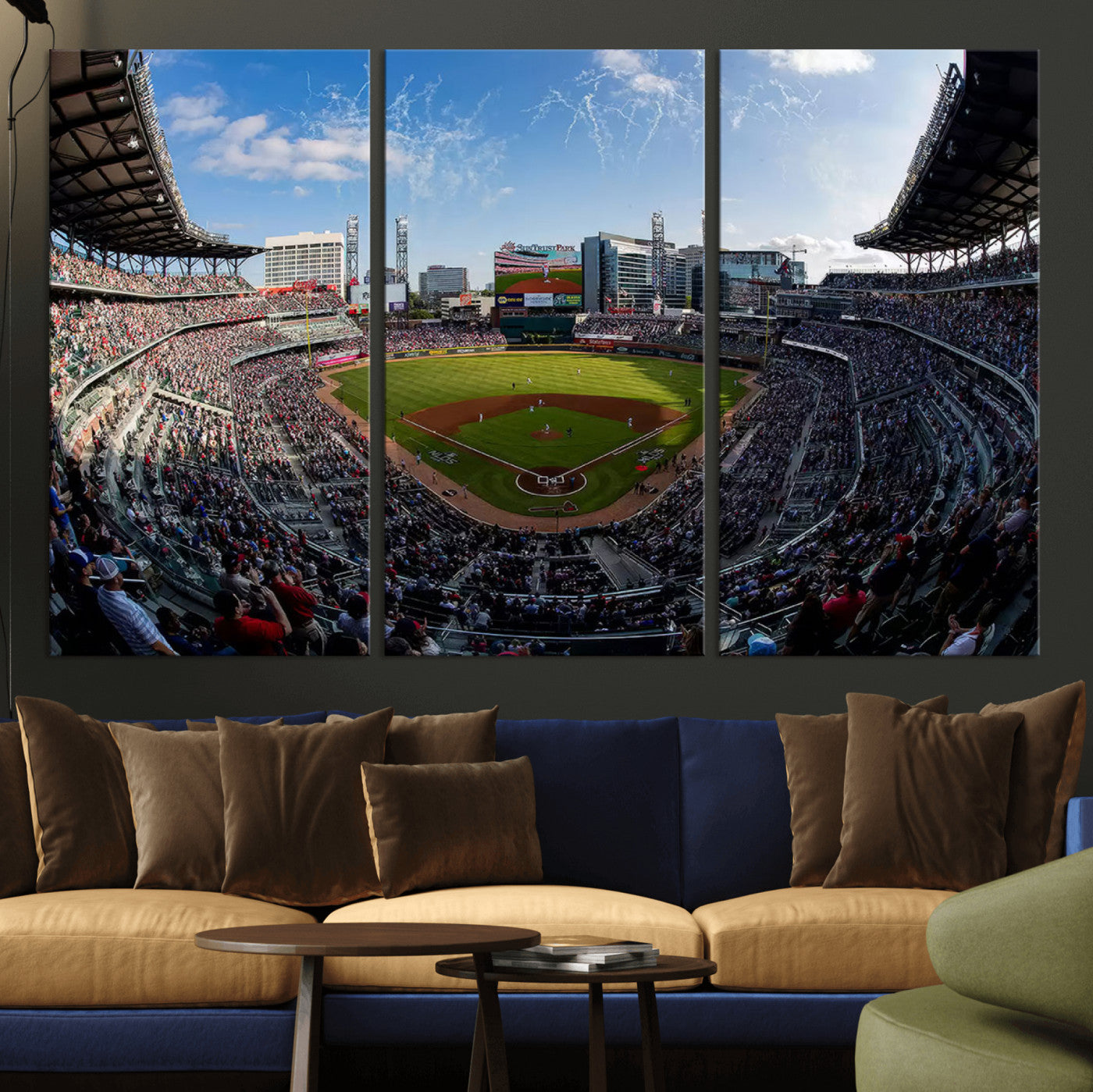 78608-MGV-CV-36X24-Truist Park Stadium Canvas Wall Art - Atlanta Braves Game Day Exclusive Decor