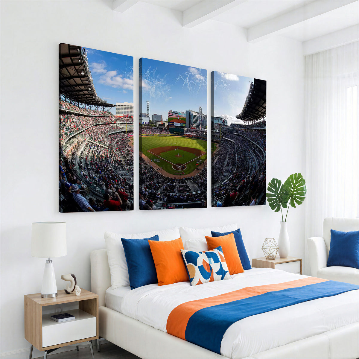 78608-MGV-CV-36X24 - Truist Park Stadium Canvas Wall Art, Atlanta Braves Game Day Decor