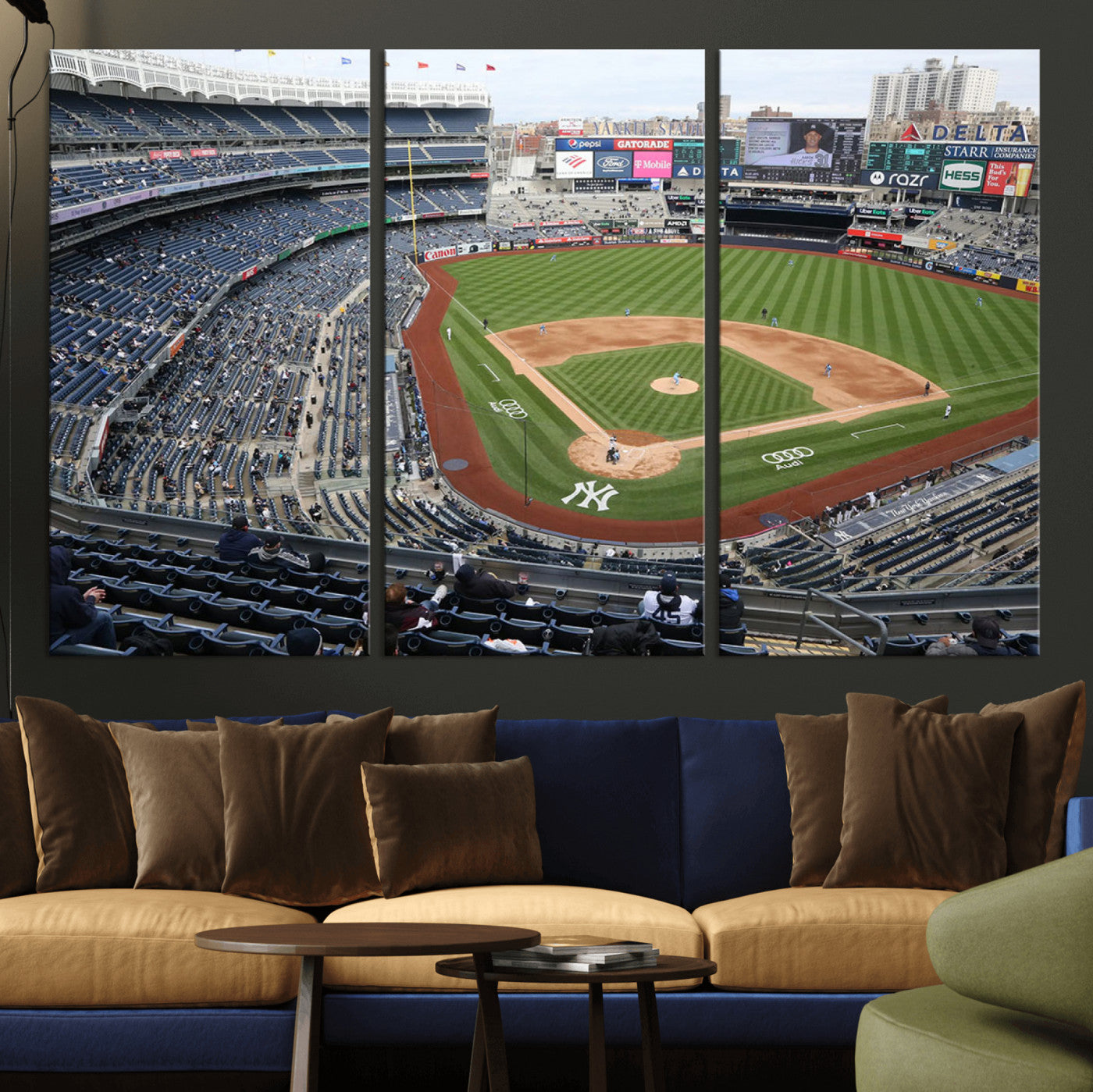 45784-MGV-CV-36X24-New York Yankees Baseball Team Print - Yankee Stadium Wall Art Canvas Print
