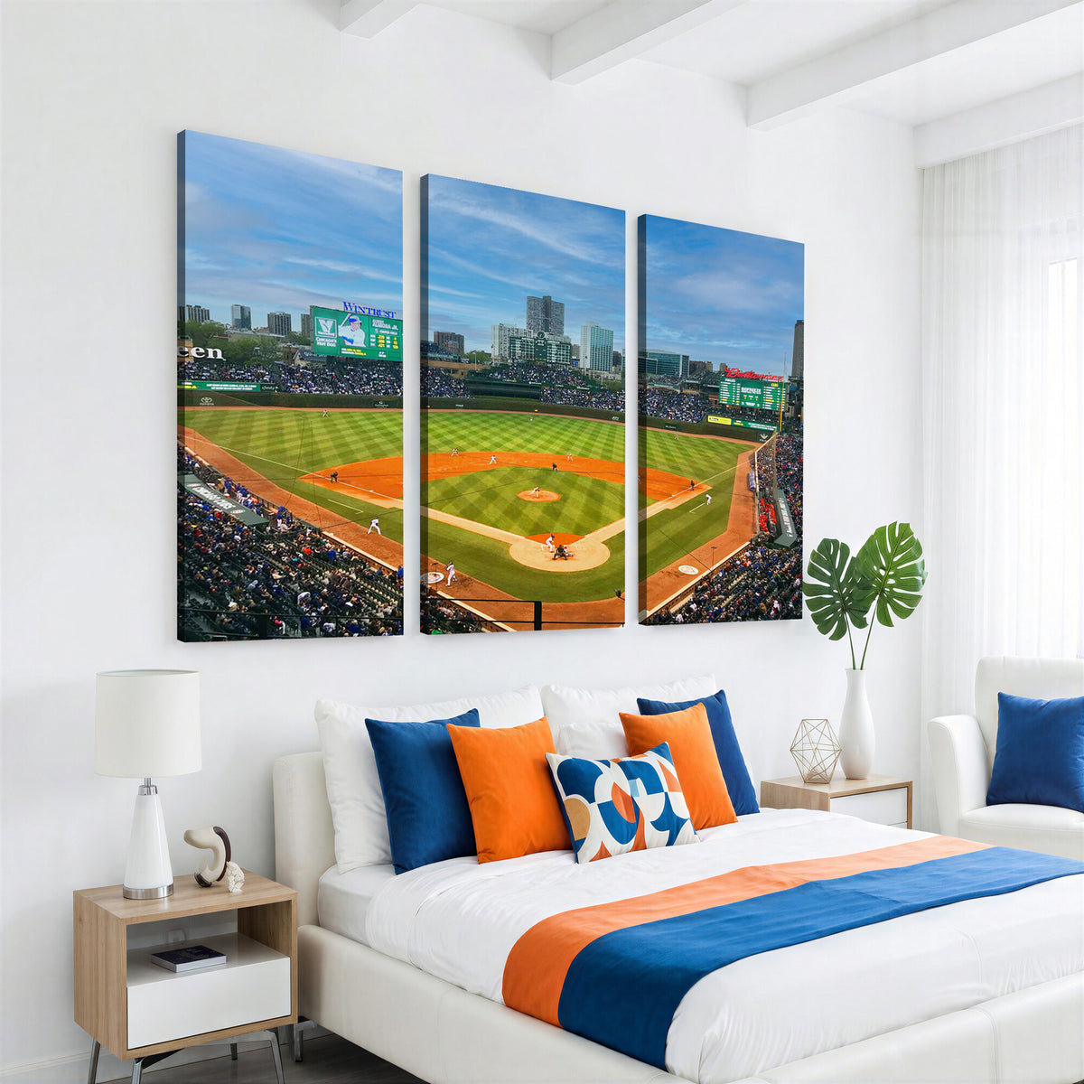 86839-MGV-CV-36X24 - Wrigley Field Chicago Cubs Panoramic Canvas Print