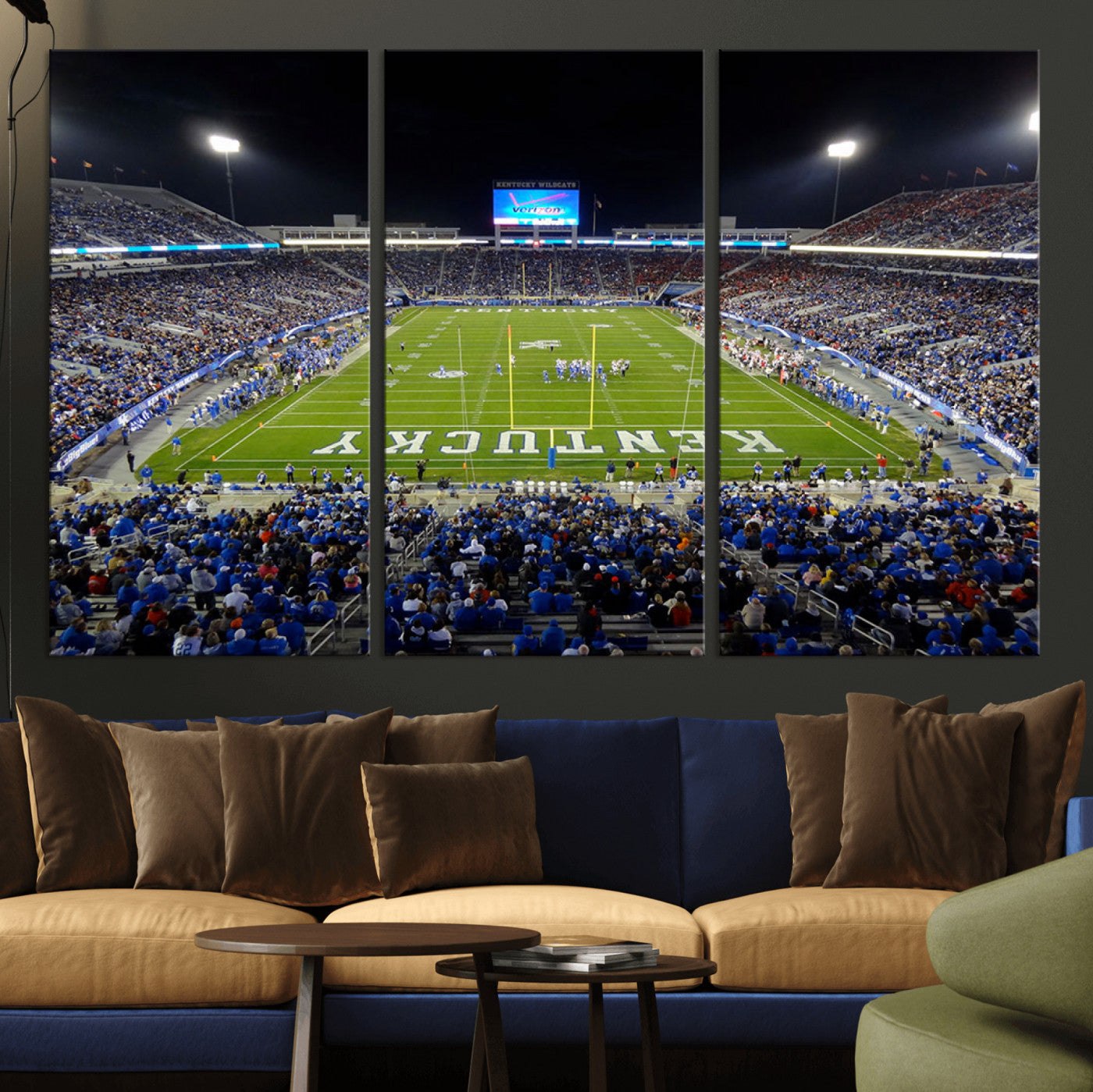 14304-MGV-CV-36X24-Kroger Field Canvas Wall Art - Kentucky Stadium Wall Art Print - Sunset Football Stadium Wall Decor