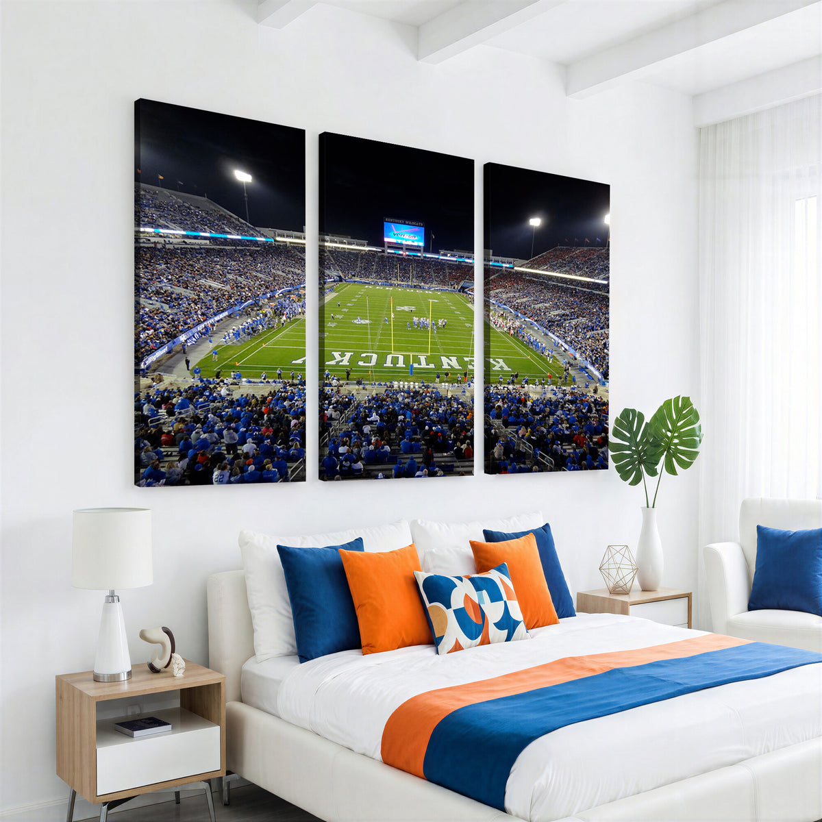 14304-MGV-CV-36X24 - Kroger Field Canvas Wall Art, Kentucky Stadium Wall Art, Framed and Ready to Hang
