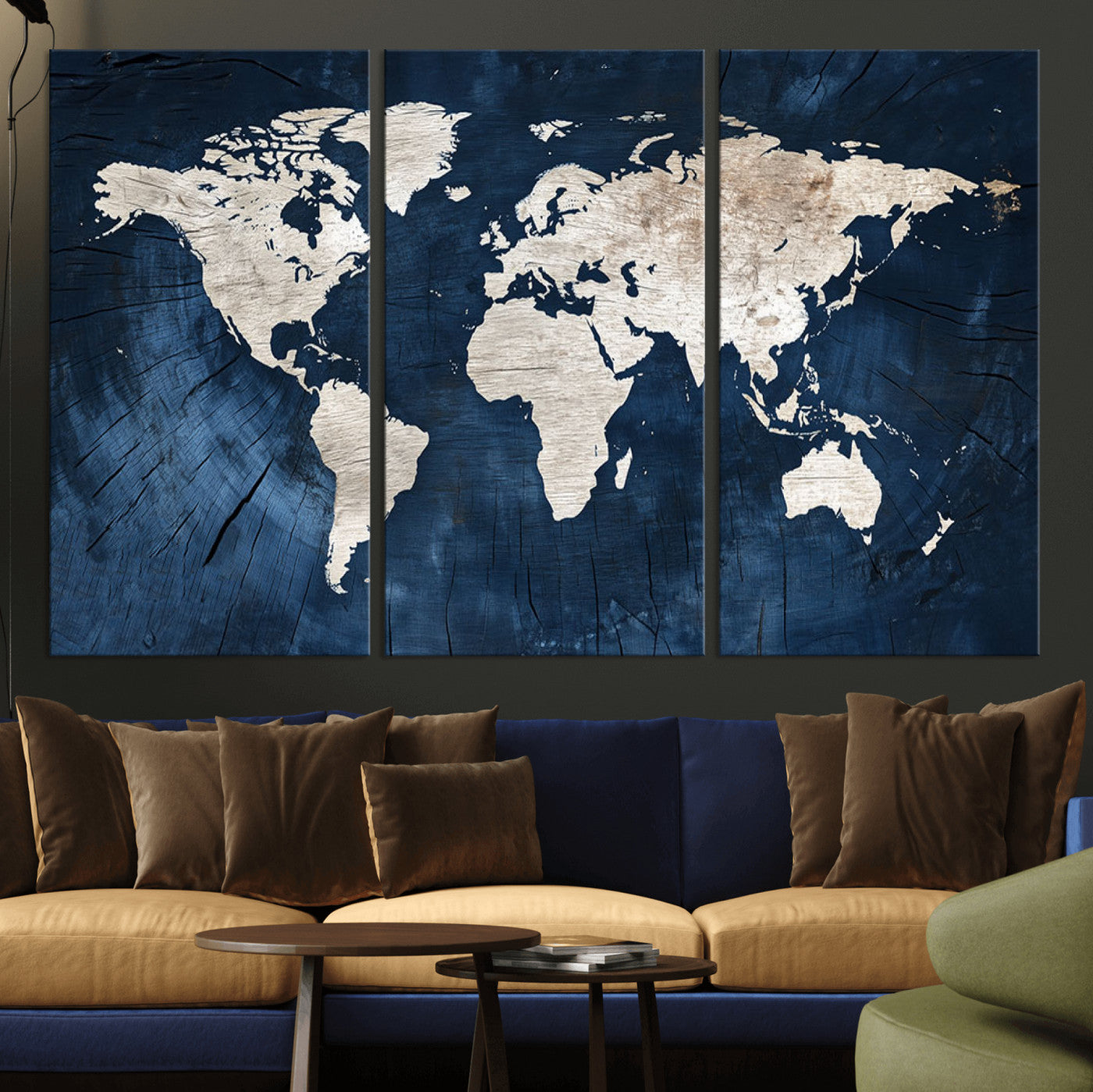 78104-MGV-CV-36X24-Push Pin World Map Canvas Print – Travel Tracker Wall Art for Couples, Perfect Anniversary Gift for Home or Office Decor