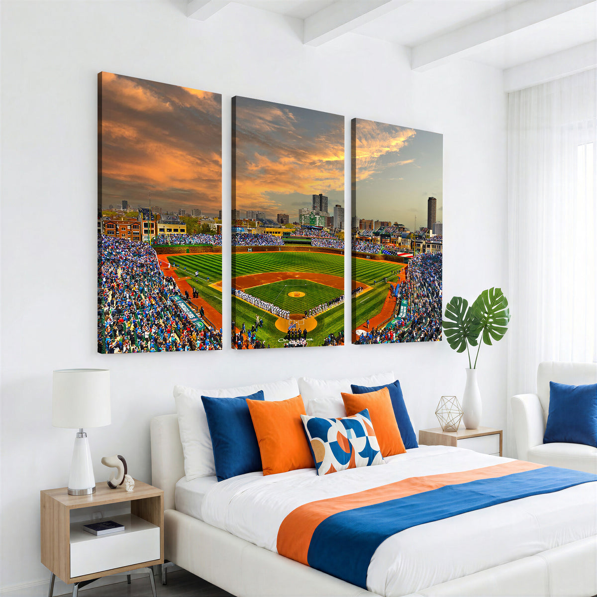 45635-MGV-CV-36X24 - Chicago Wrigley Field Wall Art Canvas Print