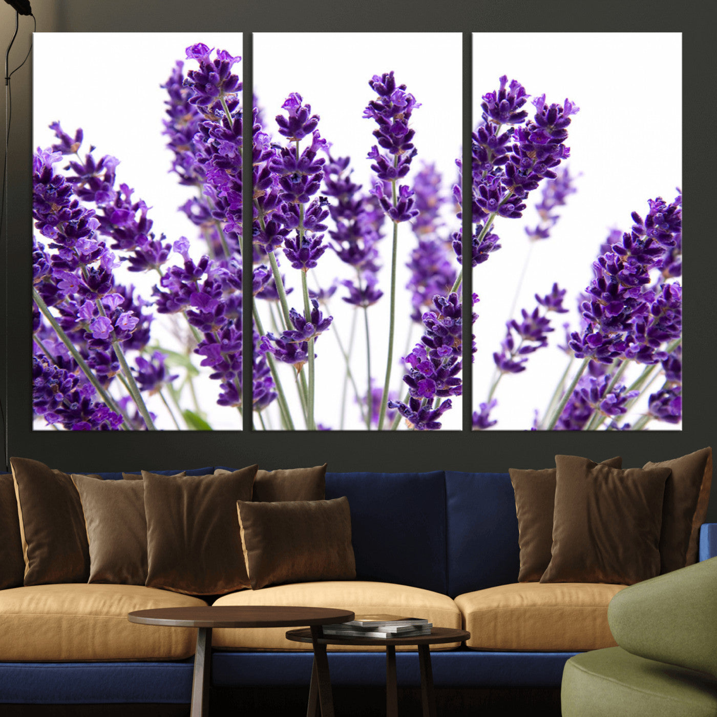-Lavender Flower Wall Art Canvas Print