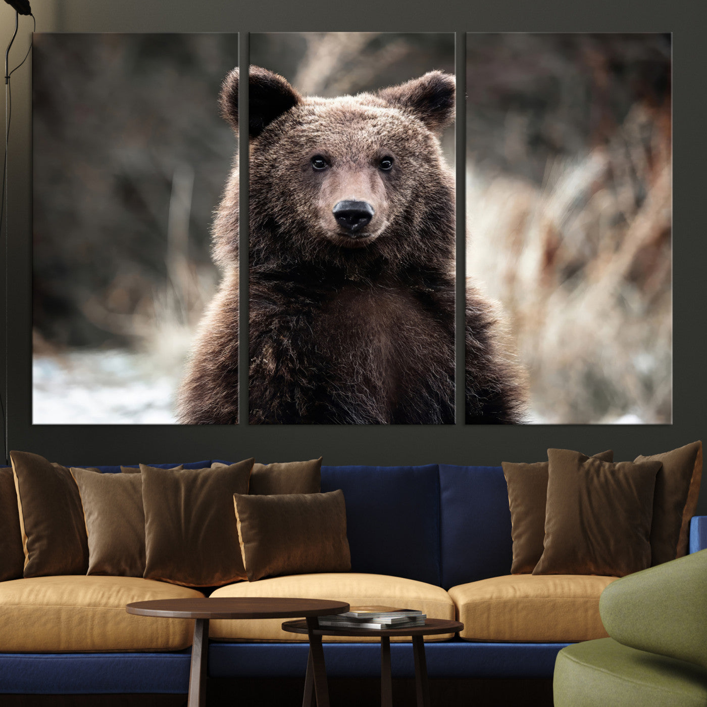Brown Bear Wall Art – Wildlife Print for Cabin Aesthetic