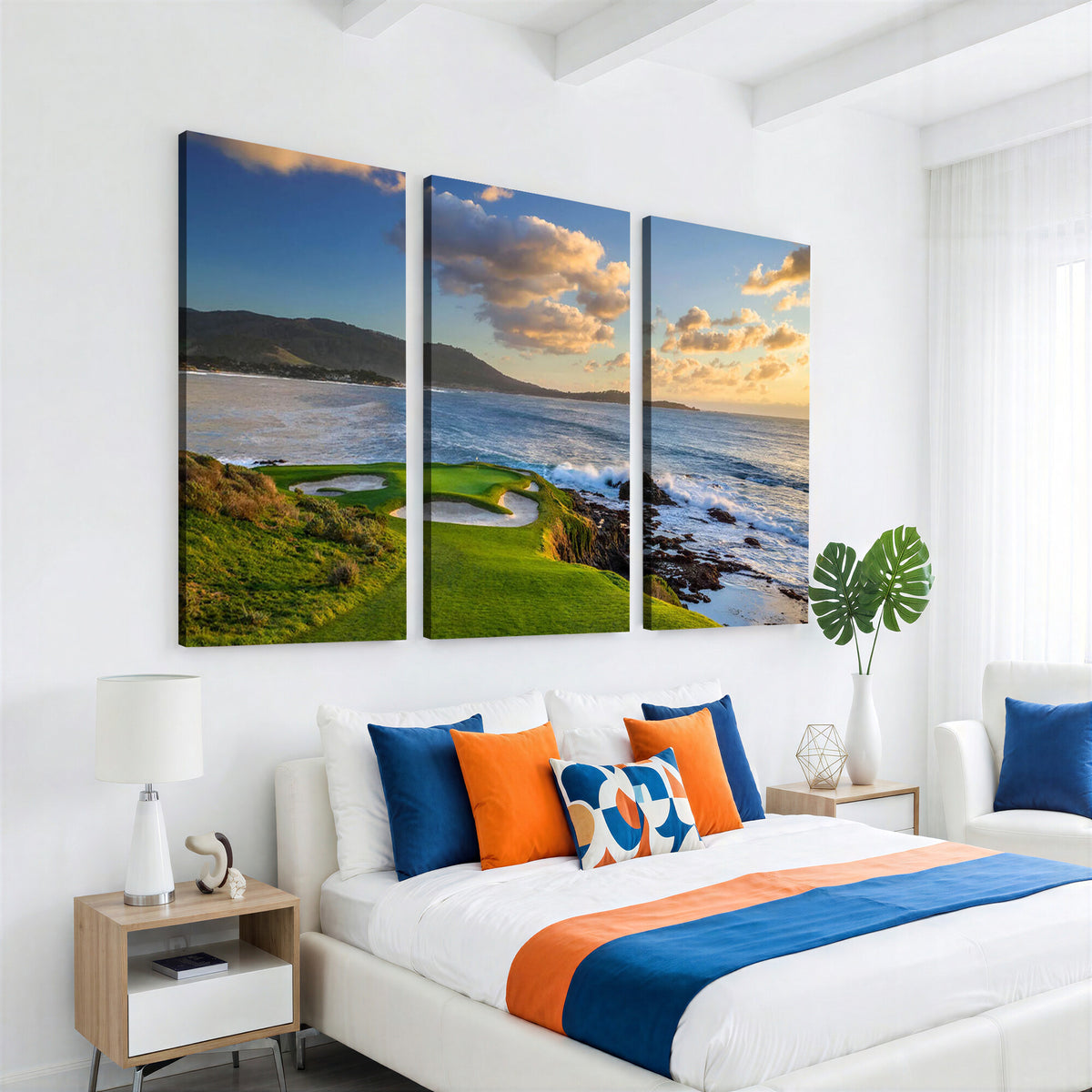 50107048-MGV-CV-36X24 - Pebble Beach Golf Links Wall Art Canvas Print