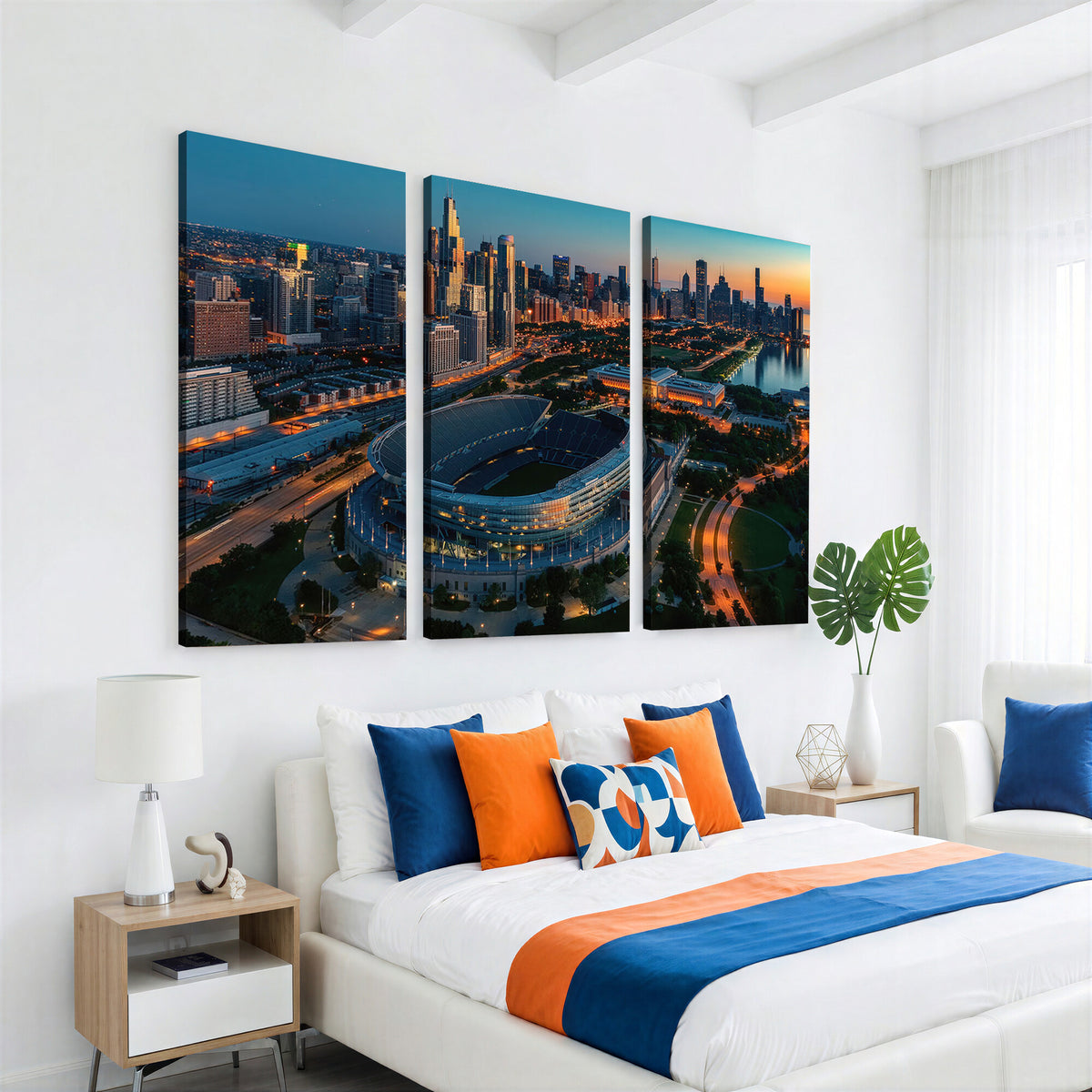 36690345-MGV-CV-36X24 - Chicago Bears Soldiers Field Wall Art Canvas Print