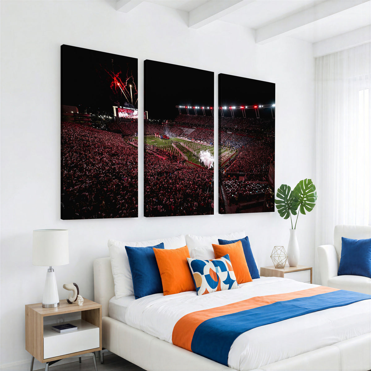 60690191-MGV-CV-36X24 - William Brice Stadium Wall Art Print, Baseball Game Room