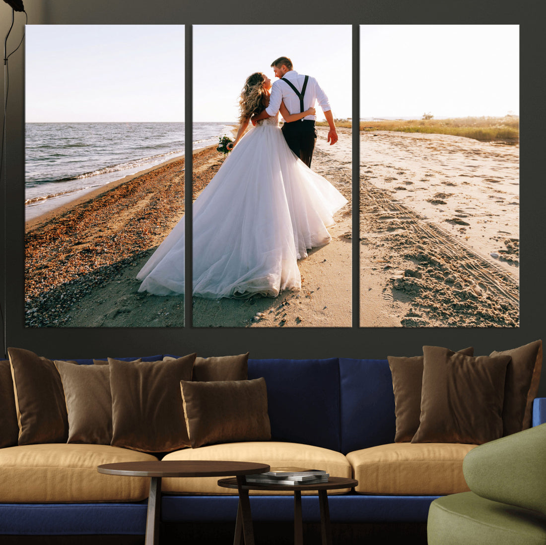 Personalized Custom Photo Wall Art Canvas Print, Unique Picture Design 3 Panel Set