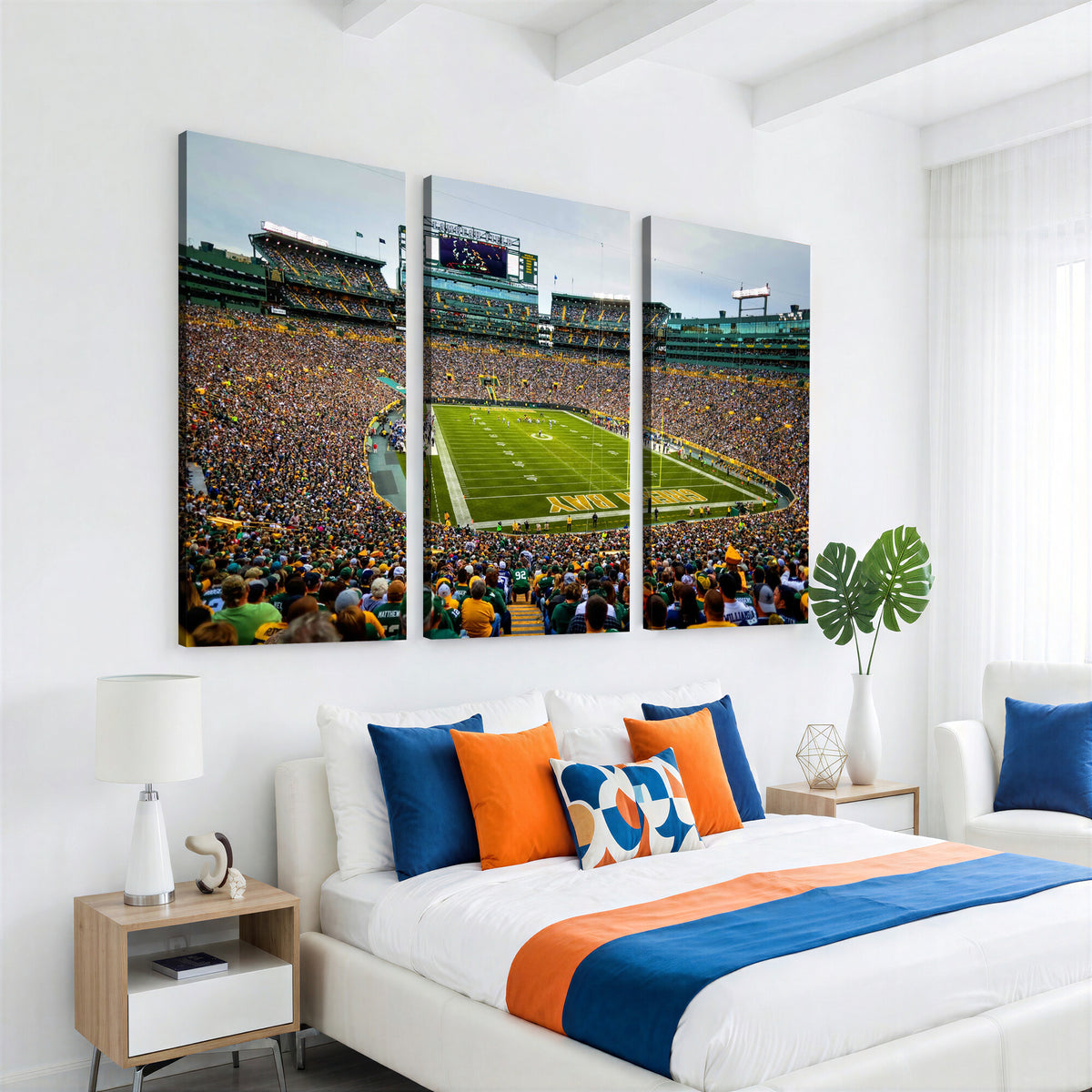 GBP101-MGV-CV-36X24 - Green Bay Packers Lambeau Field Stadium Wall Art Canvas Print