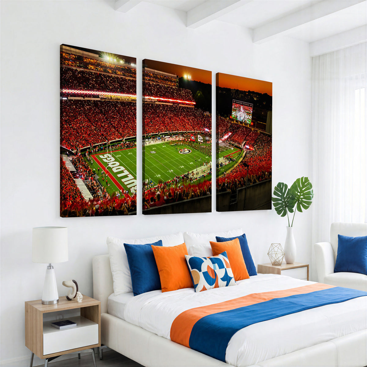 48894104-MGV-CV-36X24 - Georgia Bulldogs Stadium Wall Art Canvas Print, Sanford Stadium