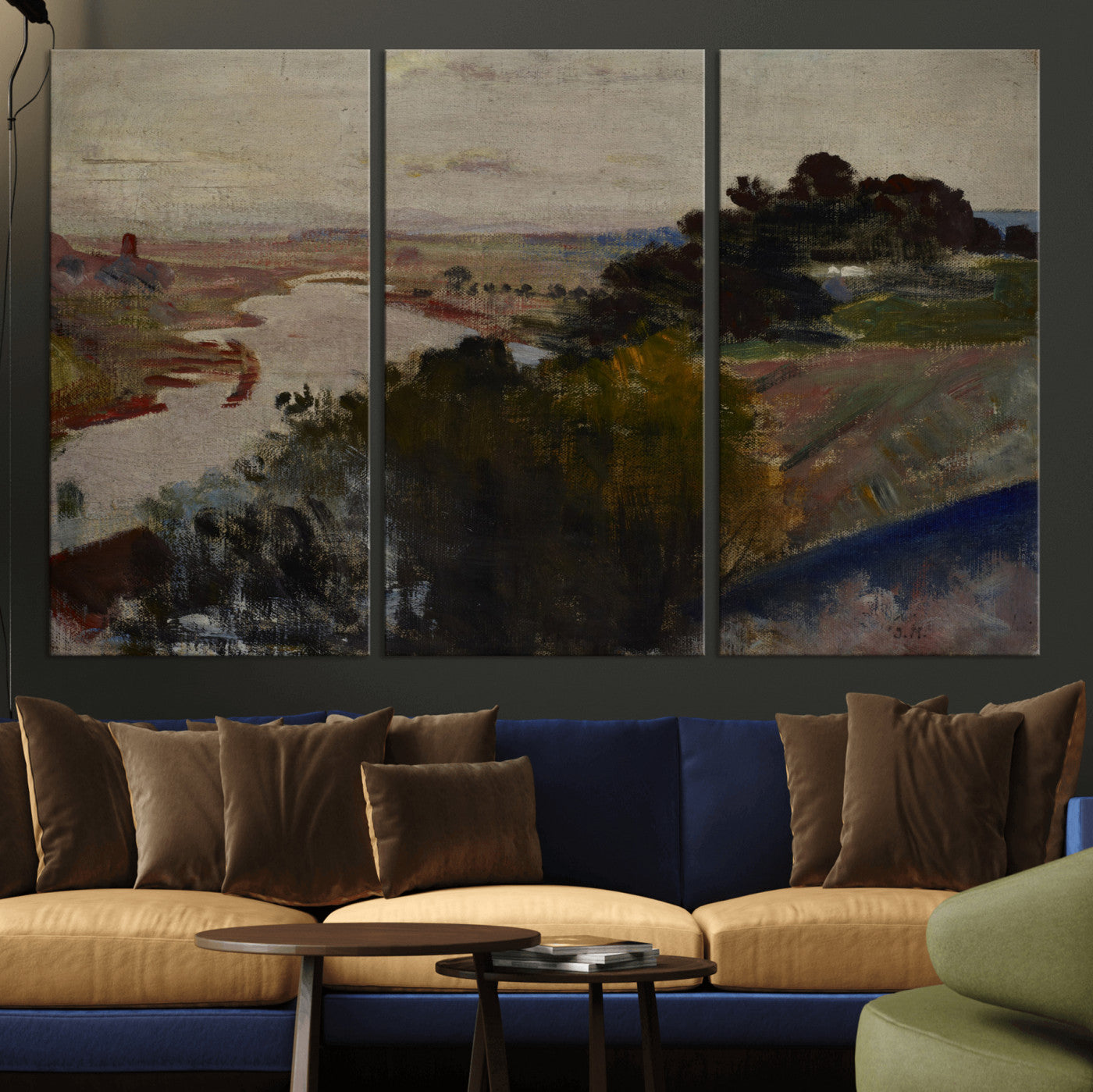 55507874-MGV-CV-36X24 - Jacek Malczewski Landscape at the Vistula Wall Art Canvas Print