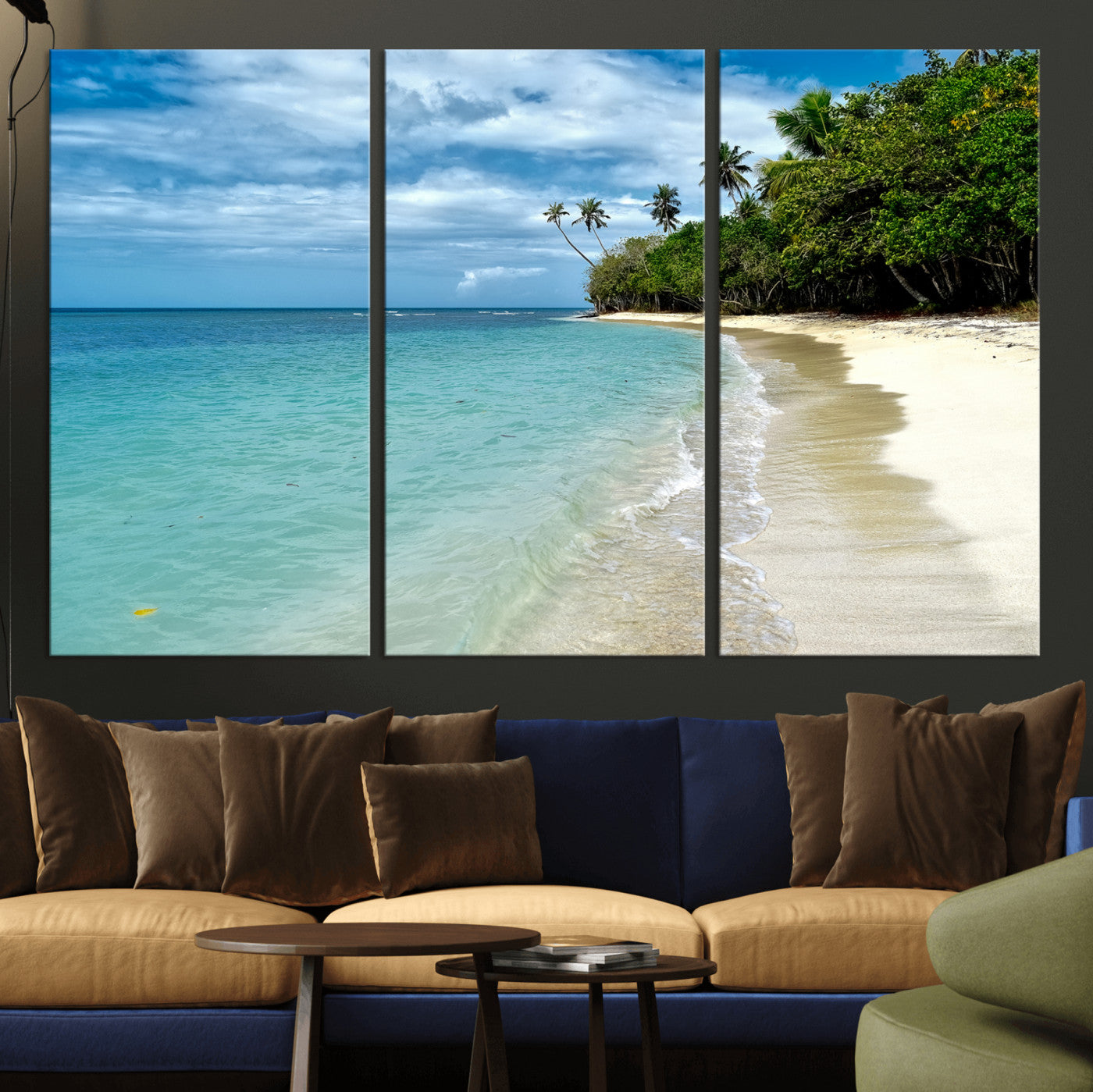 50626792-MGV-CV-36X24 - Puerto Rico Beach Paradise Wall Art – Tropical Coastal Print