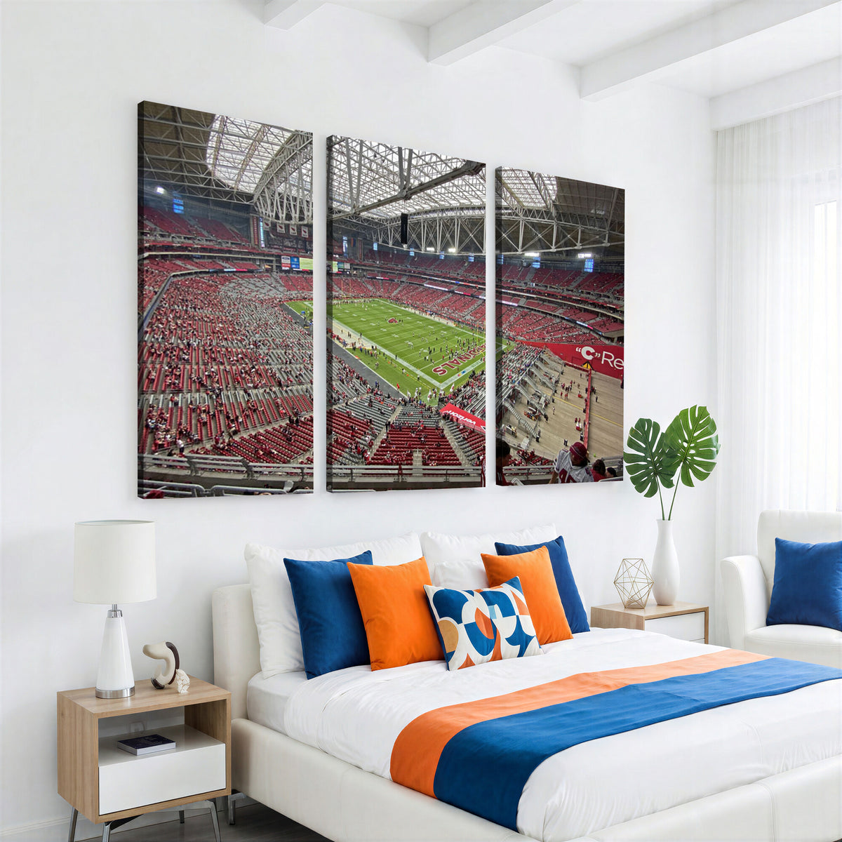 30579717-MGV-CV-36X24 - State Farm Stadium Canvas Wall Art, Arizona Cardinals Football Stadium Print, Glendale NFL Arena Panorama Artwork