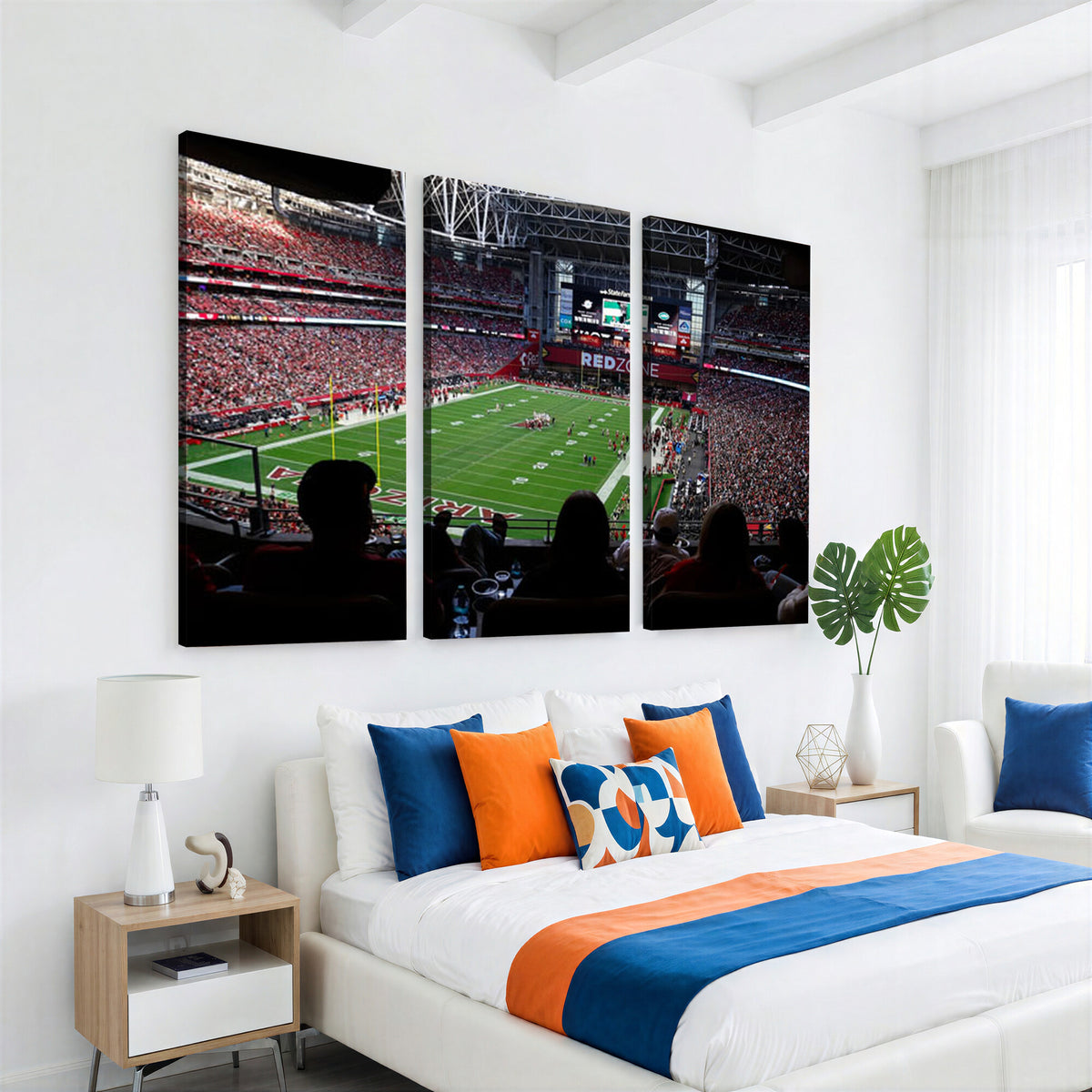 84196298-MGV-CV-36X24 - State Farm Stadium Canvas Wall Art, Arizona Cardinals Football Stadium Print, Glendale NFL Arena Photography Artwork