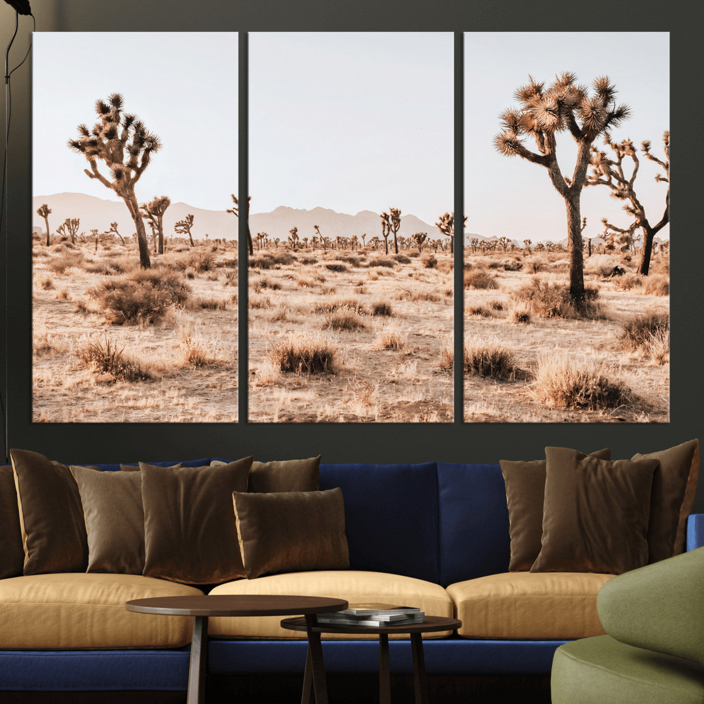 33549408-MGV-CV-36X24 - Joshua Tree Desert Canvas Wall Art Print - Desert Landscape Photography, Boho Southwest Wall Decor, Nature Canvas, Ready to Hang