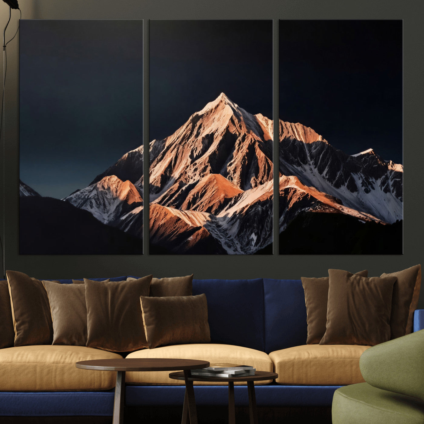 10196184-MGV-CV-36X24 - Snow Mountain Wall Art Canvas Print for Living Room Decor
