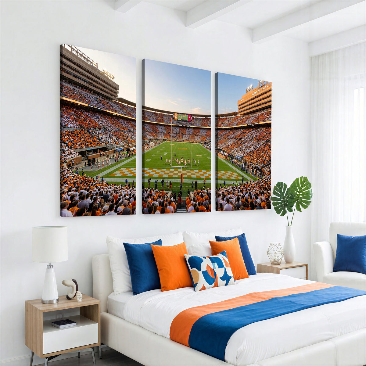 74509135-MGV-CV-36X24 - Framed Neyland Stadium Wall Art Canvas Print, Tennessee Volunteers Wall Decor