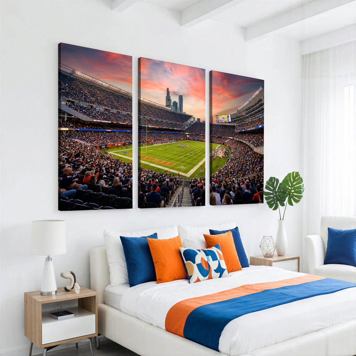 38873544-MGV-CV-36X24 - Soldier Field Wall Art Canvas Print, Chicago Bears Stadium Decor