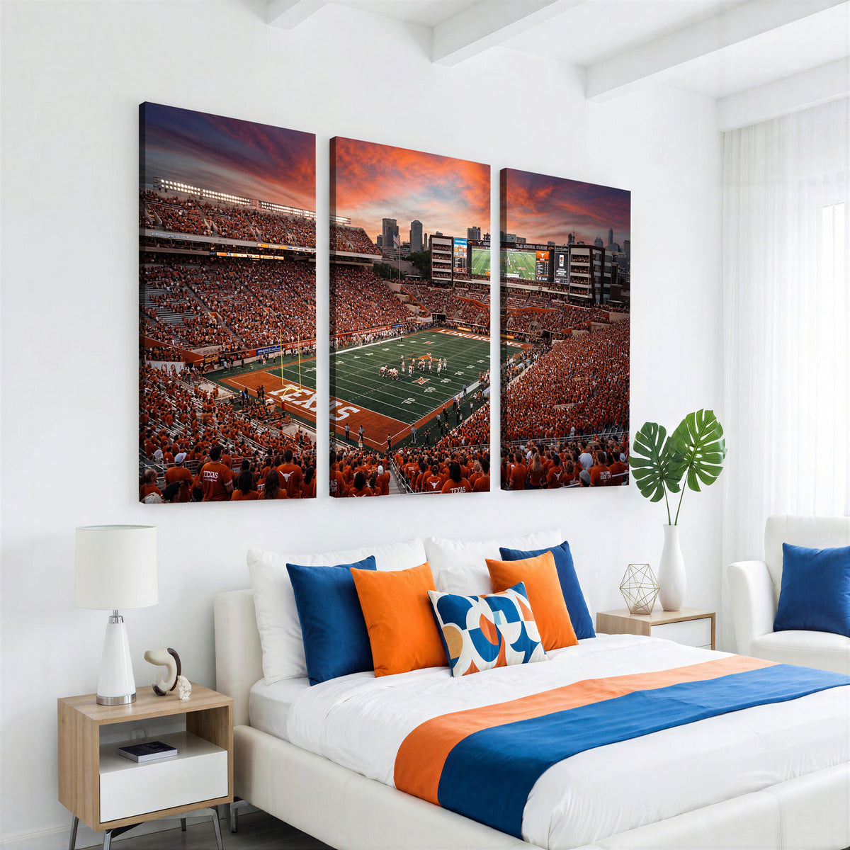 68564193-MGV-CV-36X24 - Darrell K Royal Texas Memorial Stadium Wall Art Canvas Print, Texas Longhorns Stadium Decor