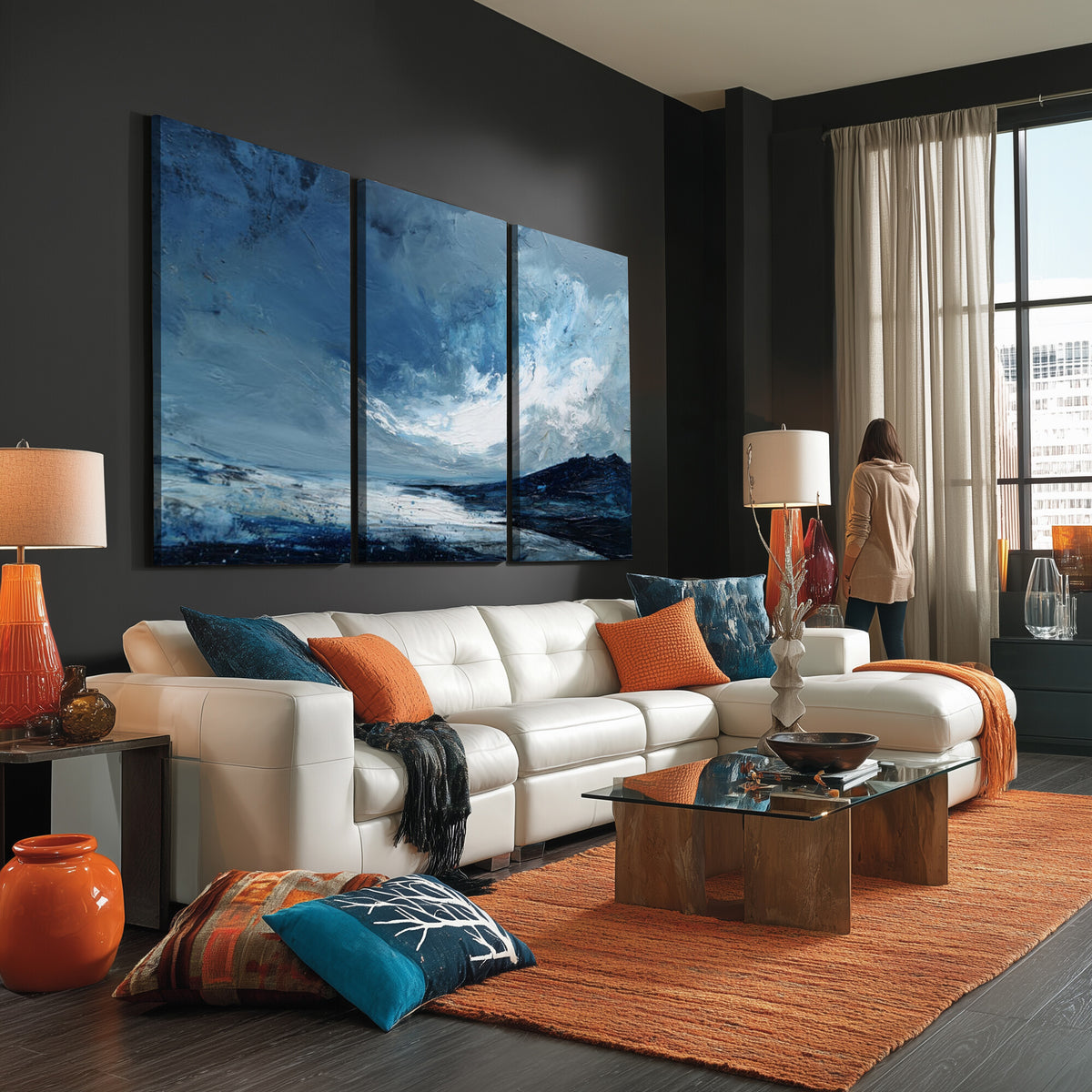 66685630-MGV-CV-36X24 - Extra Large Abstract Wall Art Canvas Print