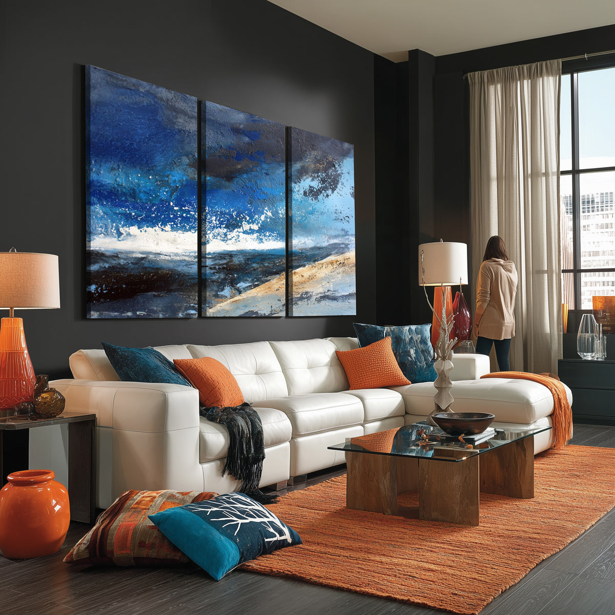 72157369-MGV-CV-36X24 - Extra Large Abstract Wall Art Canvas Print