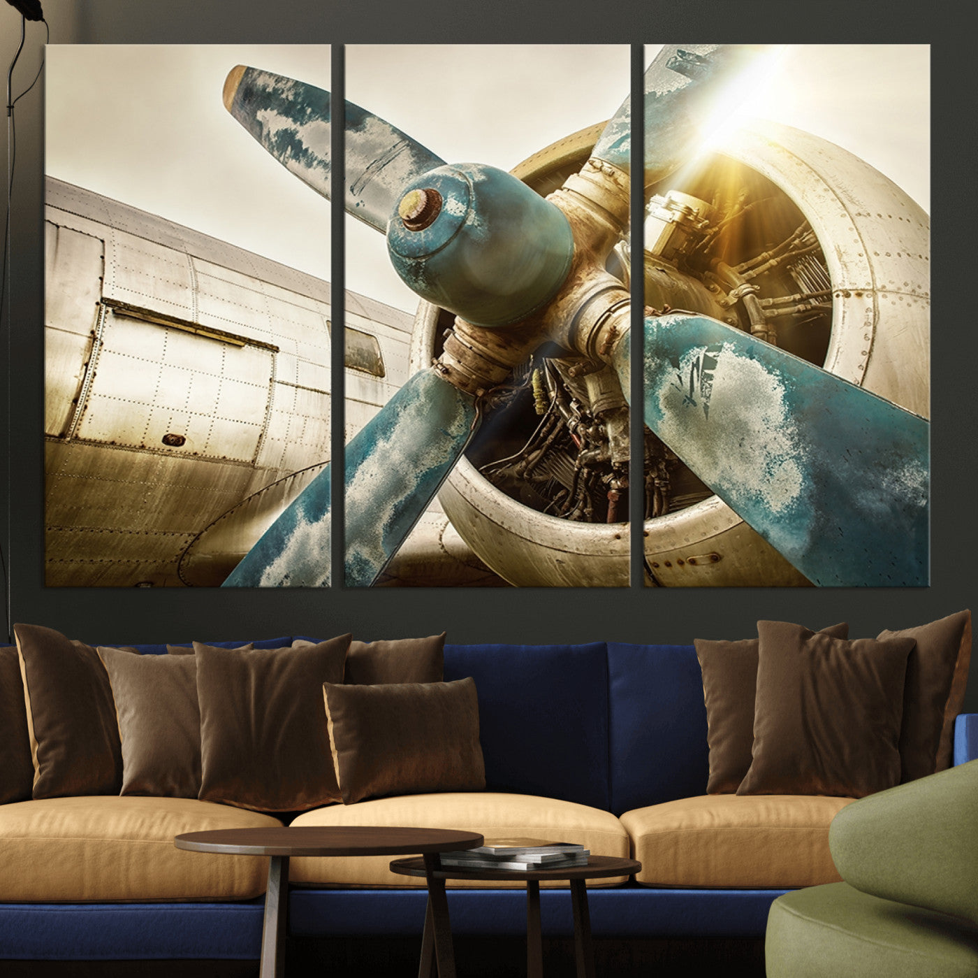 14106-MGV-CV-36X24-Vintage Airplane Canvas Print