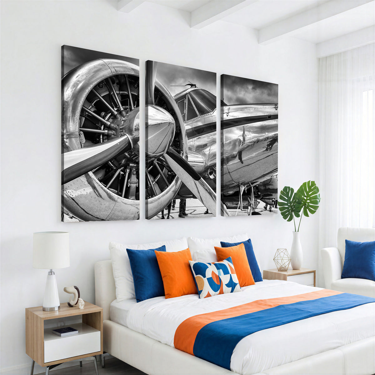 40672-MGV-CV-36X24 - Vintage Antique Airplane Wall Art Canvas Print