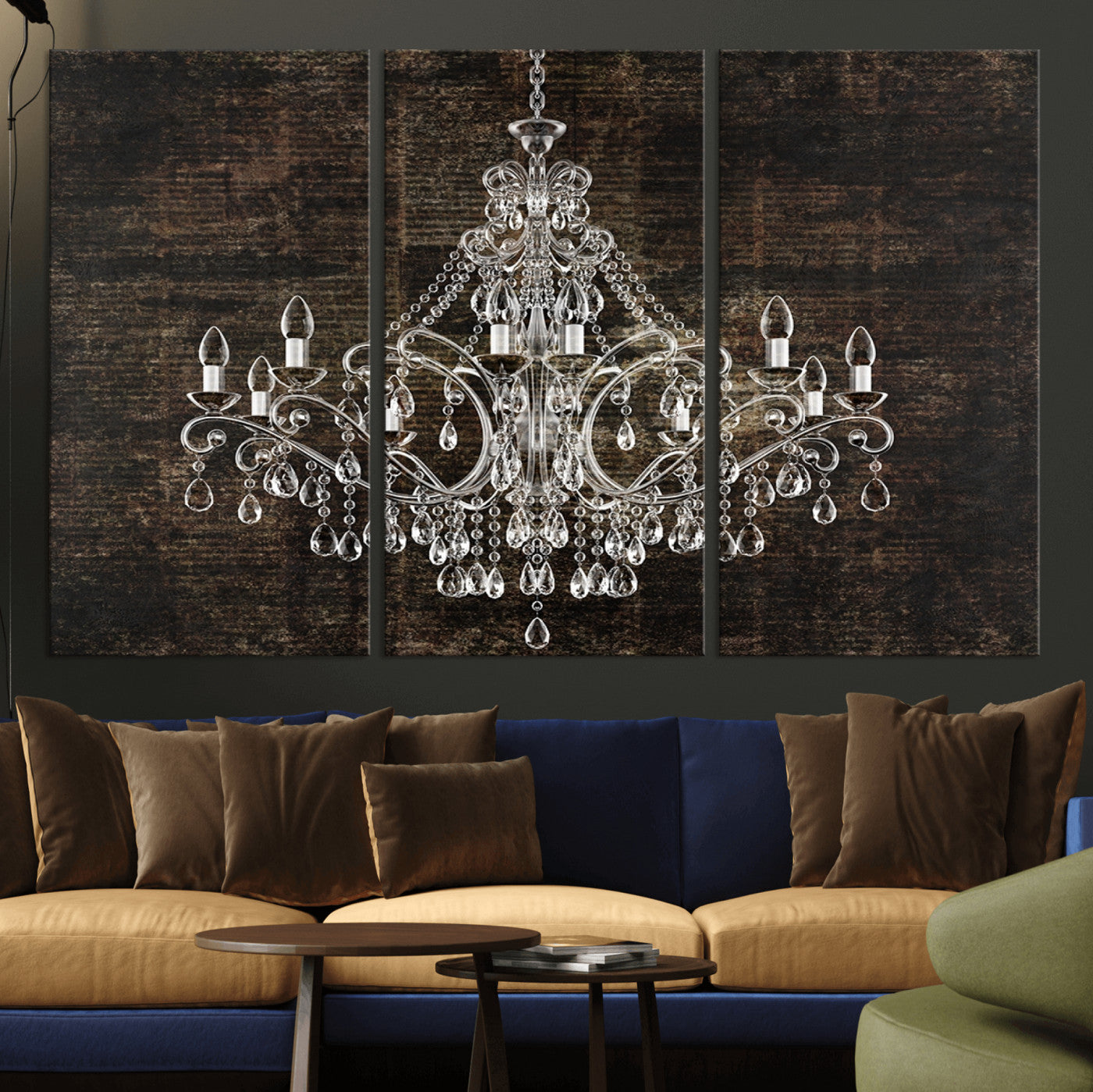 MGV-CV-48X32-3P - Rustic Chandelier Canvas Print