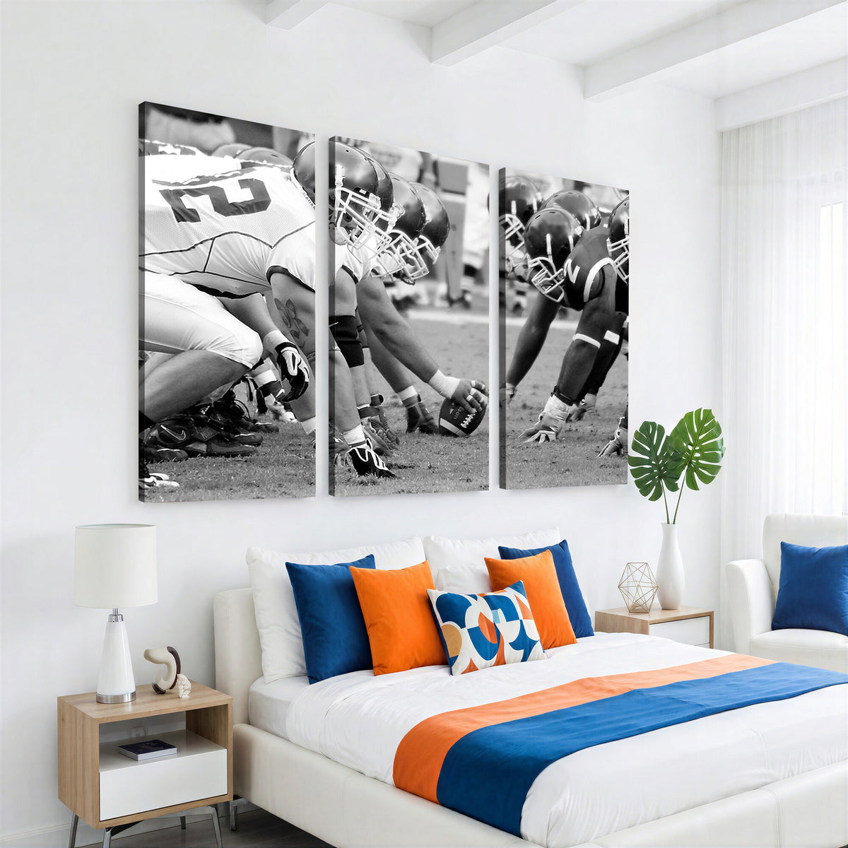 97432-MGV-CV-36X24 - American Football Player Wall Art Canvas Print