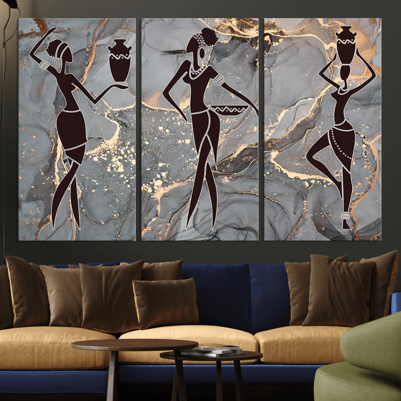 25097-MGV-CV-36X24-Abstract African Womens Art Canvas Print