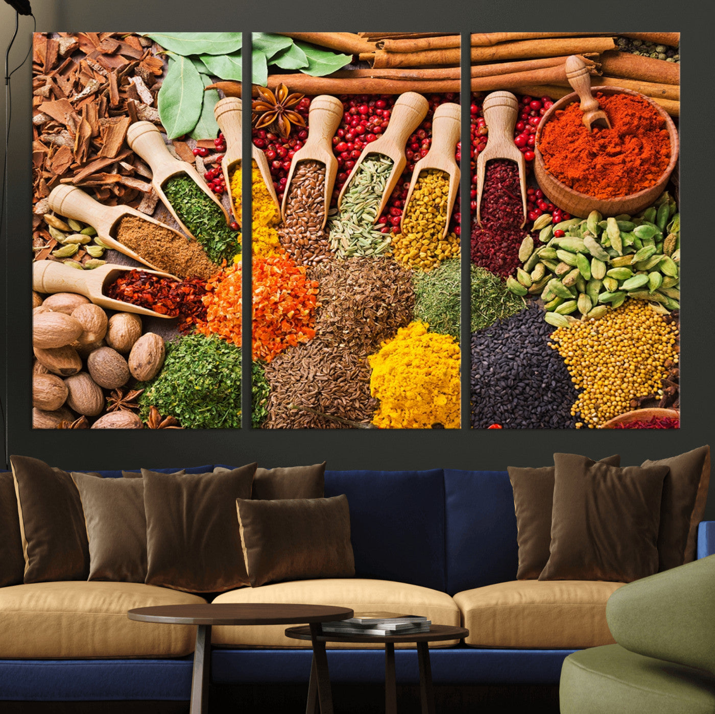 53954-MGV-CV-36X24-Herbs and Spices Art Canvas Print for Kitchen Kitchen, Dining Room Wall Decor