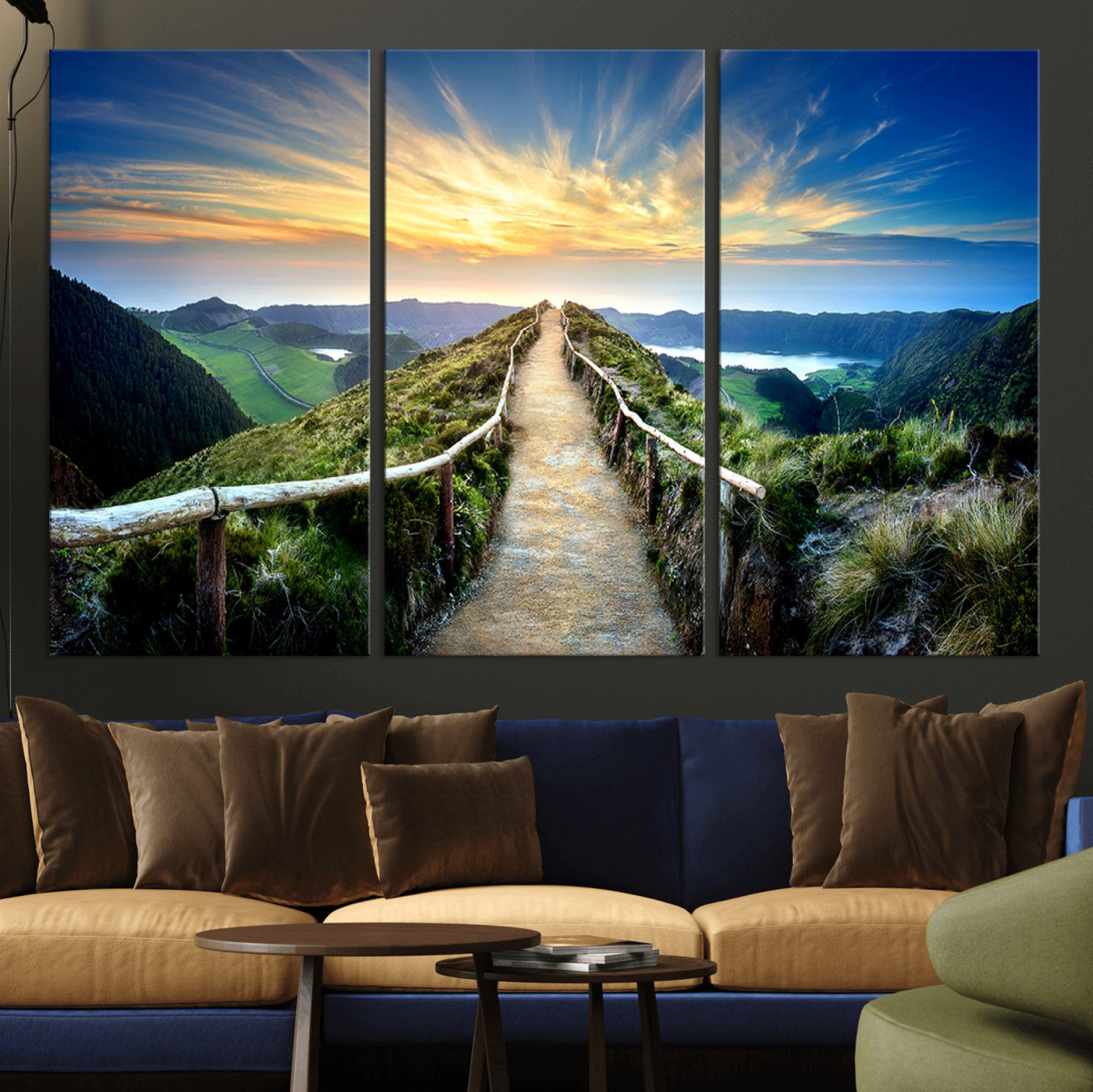 58887-MGV-CV-36X24-Mountain and Sunset Wall Art Canvas Print