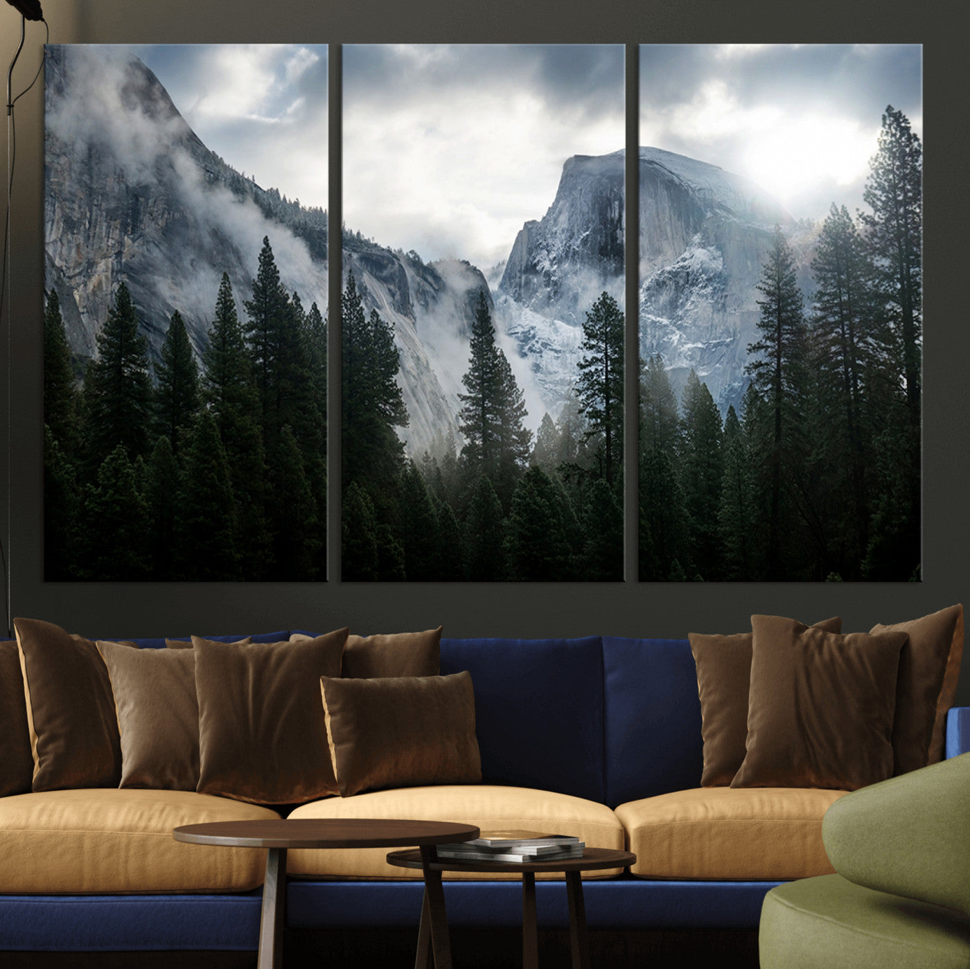 98725-MGV-CV-36X24-Wall Art Foggy Forest Landscape Canvas Print