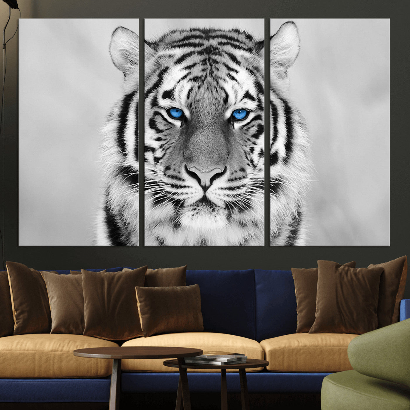 46396-MGV-CV-48X32-3P-Tiger Canvas Artwork Wall Art Print